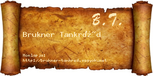 Brukner Tankréd névjegykártya